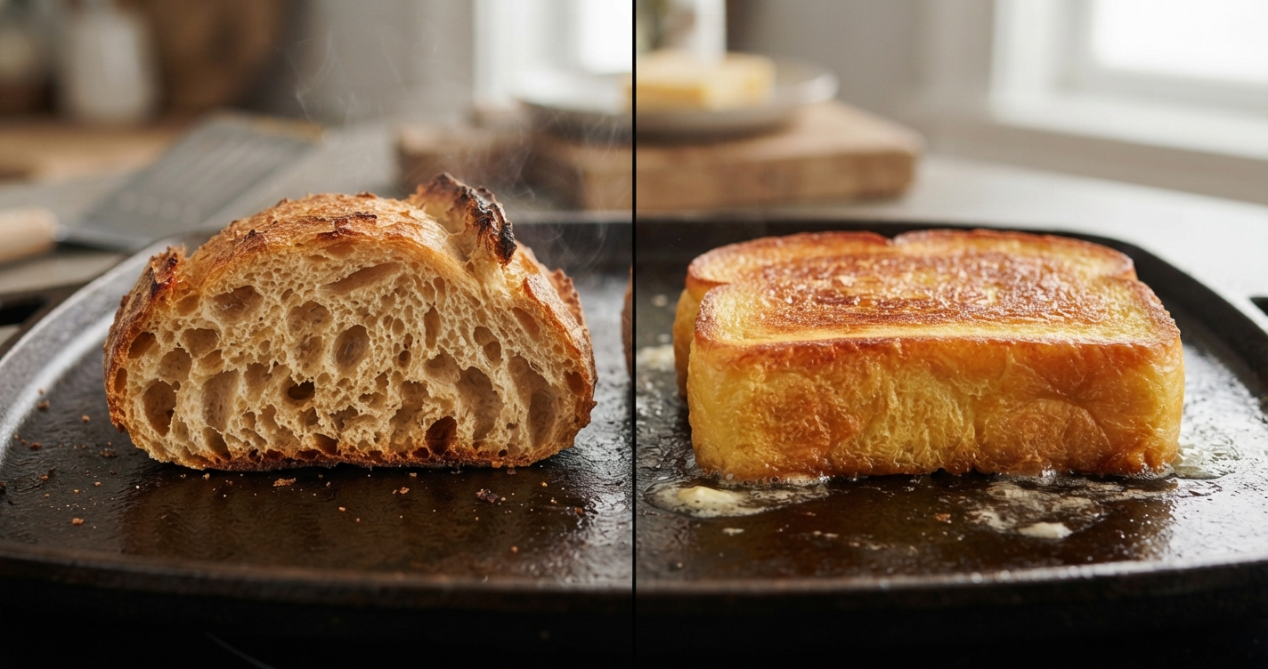 Bukan Sekadar Lembut, Ini Alasan Ilmiah Kenapa Roti Sourdough dan Brioche Bereaksi Beda Saat Dipanggang Jadi Sandwich